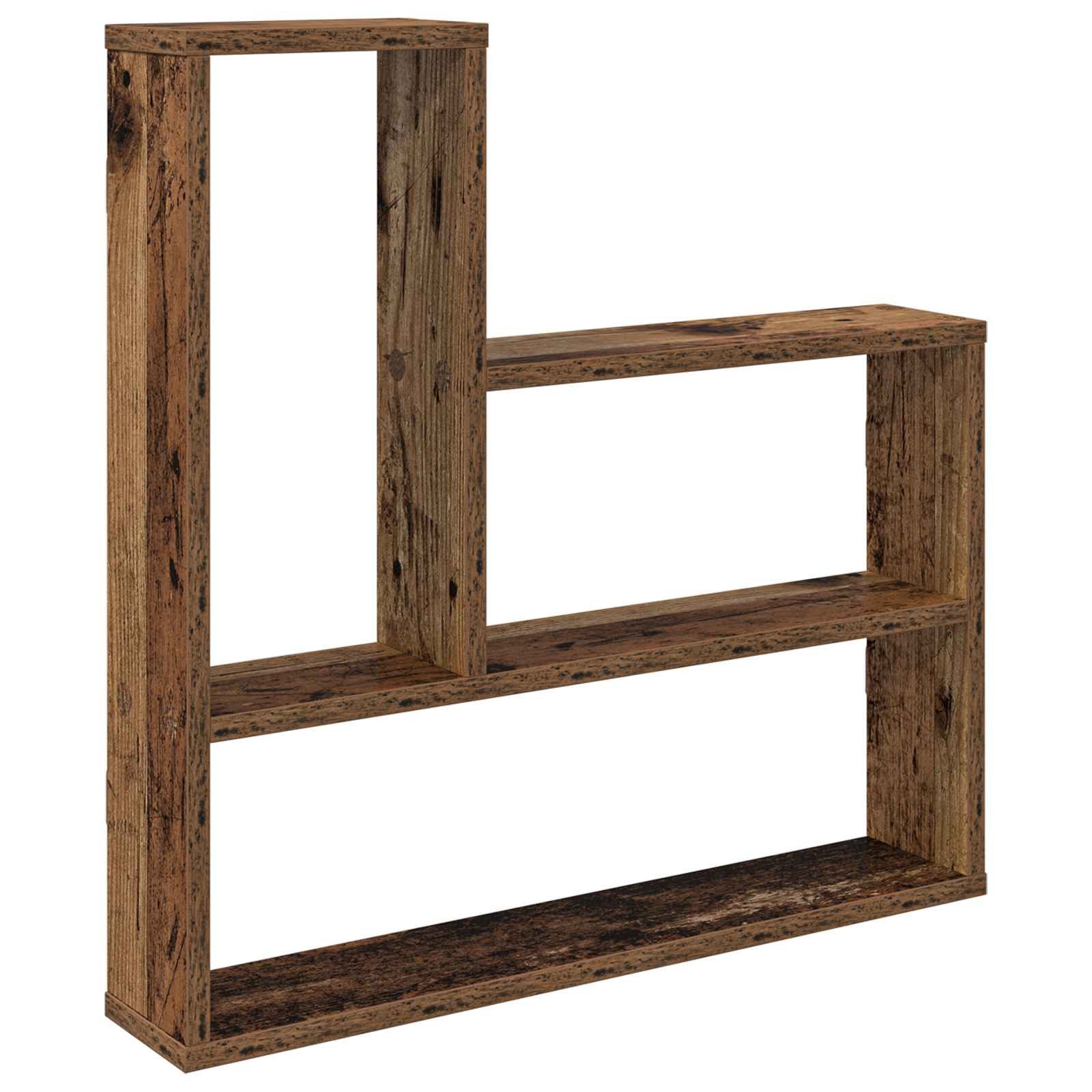 vidaXL Regal Wandregal Altholz 60 x 11 x 60 cm Holzwerkstoff, 1-tlg.