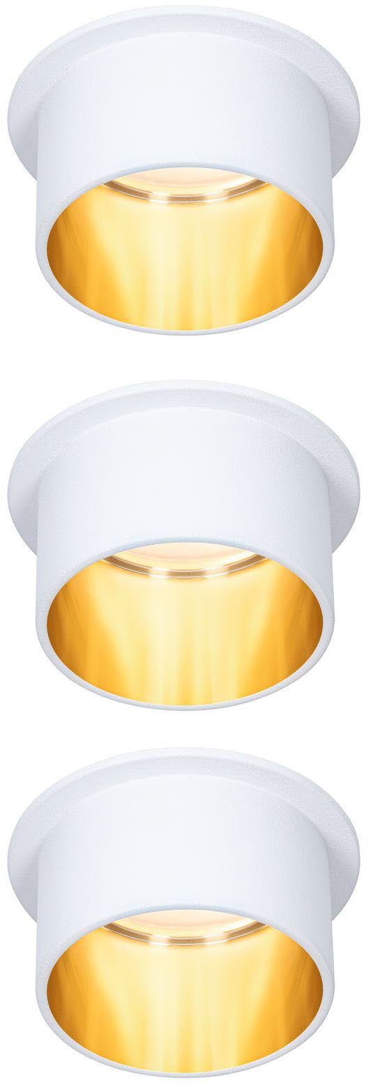 Paulmann LED Einbauleuchte Gil, mehrere Helligkeitsstufen, LED wechselbar, Warmweiß, LED-Modul, 3-Stufen-dimmbar