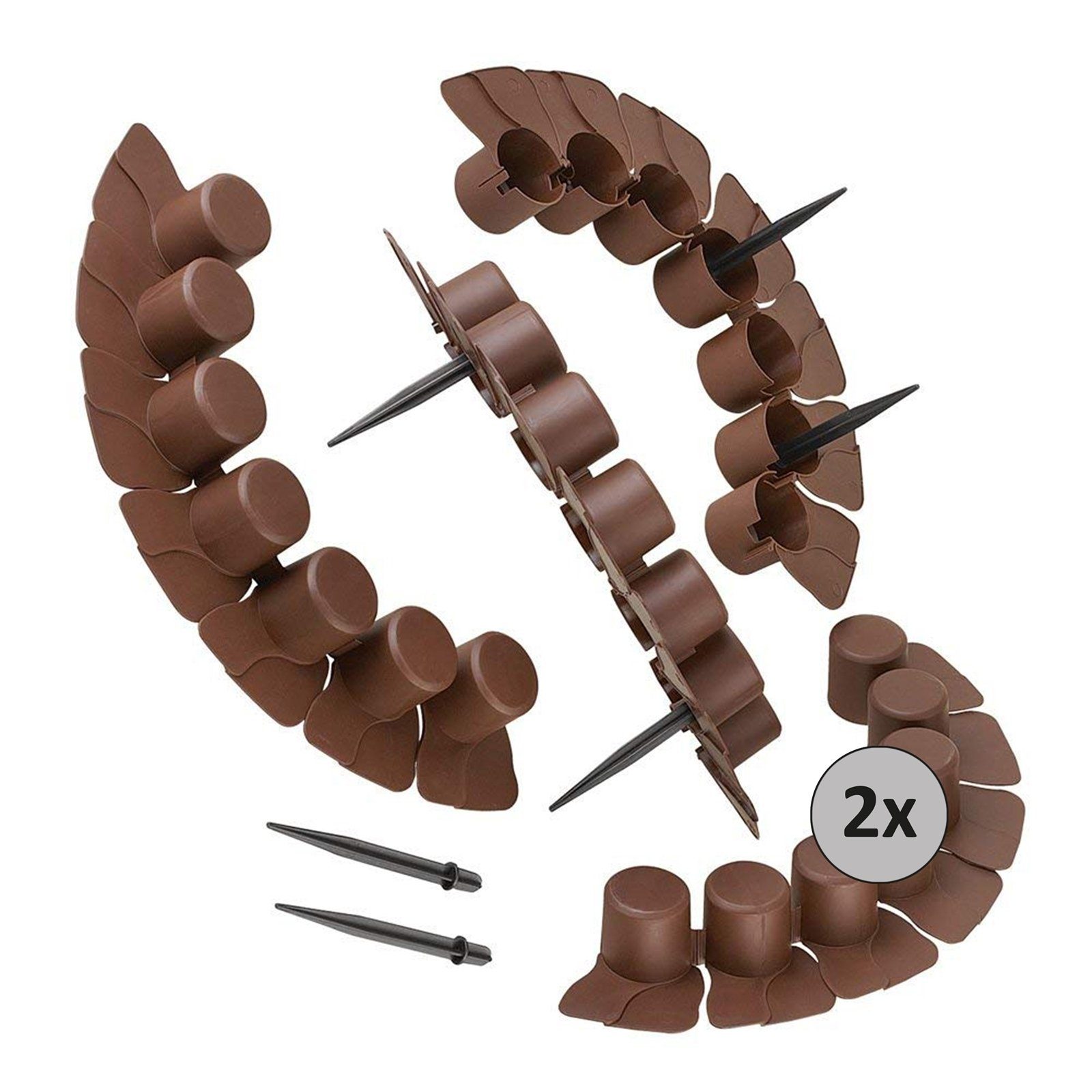 HTI-Living Rasenkante Rasenkante Palisade Nessa, LxH: 53.5x6 cm, Set, 8 Module, Beeteinfassung