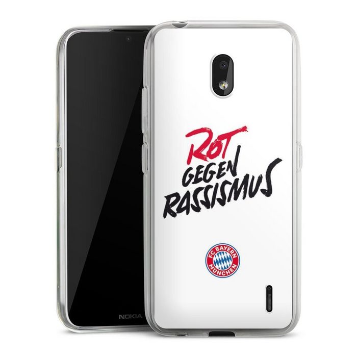 DeinDesign Handyhülle FC Bayern München FCB Rot gegen Rassismus FCB Rot gegen Rassismus Nokia 2.2 Silikon Hülle Bumper Case Handy Schutzhülle Smartphone Cover AV10301