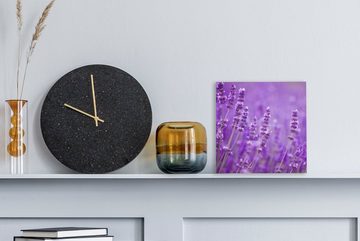 OneMillionCanvasses® Leinwandbild Lavendel - Nahaufnahme - Blumen - Lila, (1 St), Leinwand Bilder für Wohnzimmer Schlafzimmer