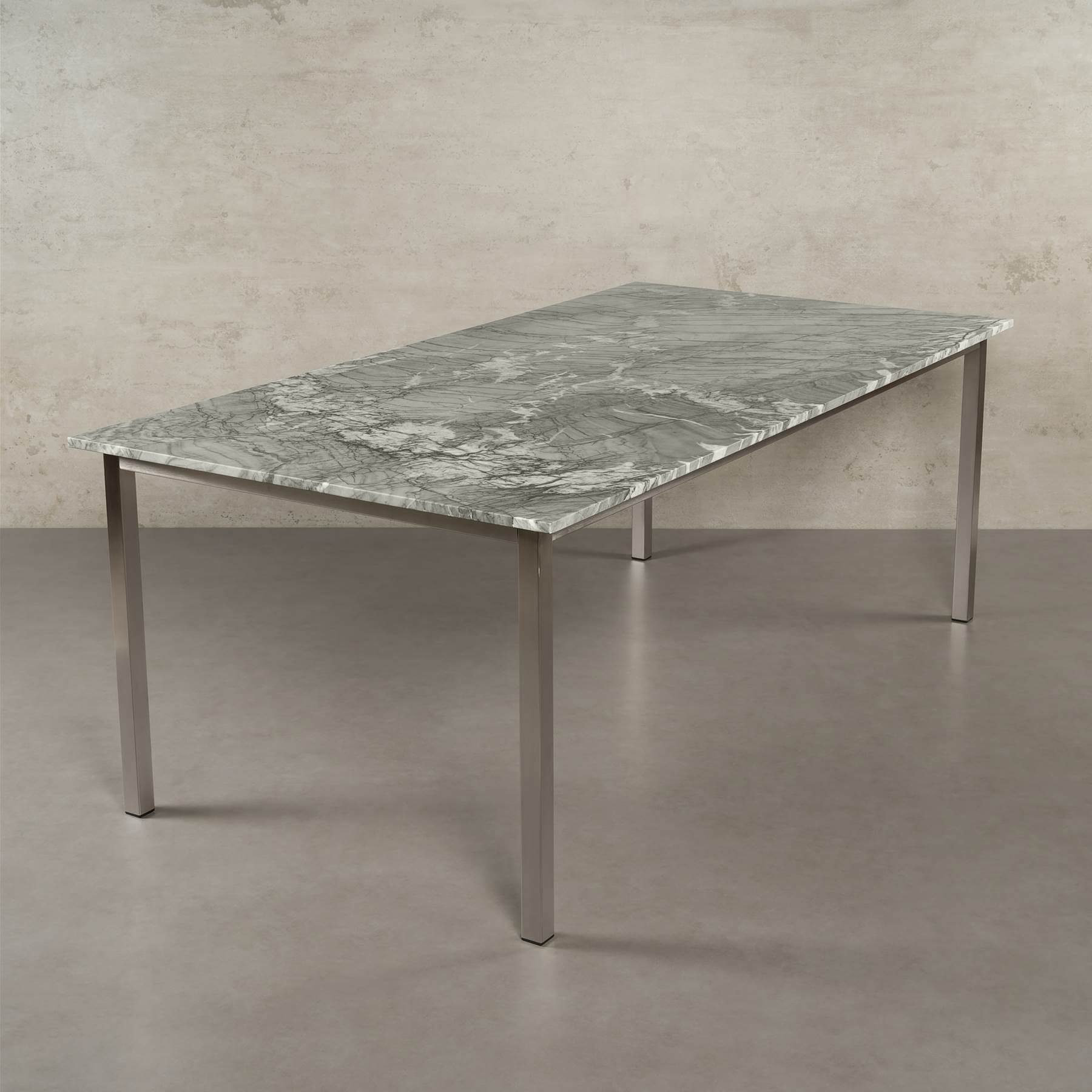 MAGNA Atelier Esstisch SAPPORO mit Marmor Tischplatte für den Außenbereich, Gartentisch, Outdoortisch, nachhaltig, Naturstein, 200x100x75cm
