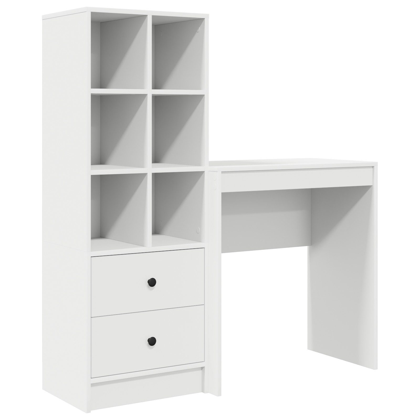 vidaXL Sideboard Schreibtisch mit Stauraum Weiß günstig online kaufen