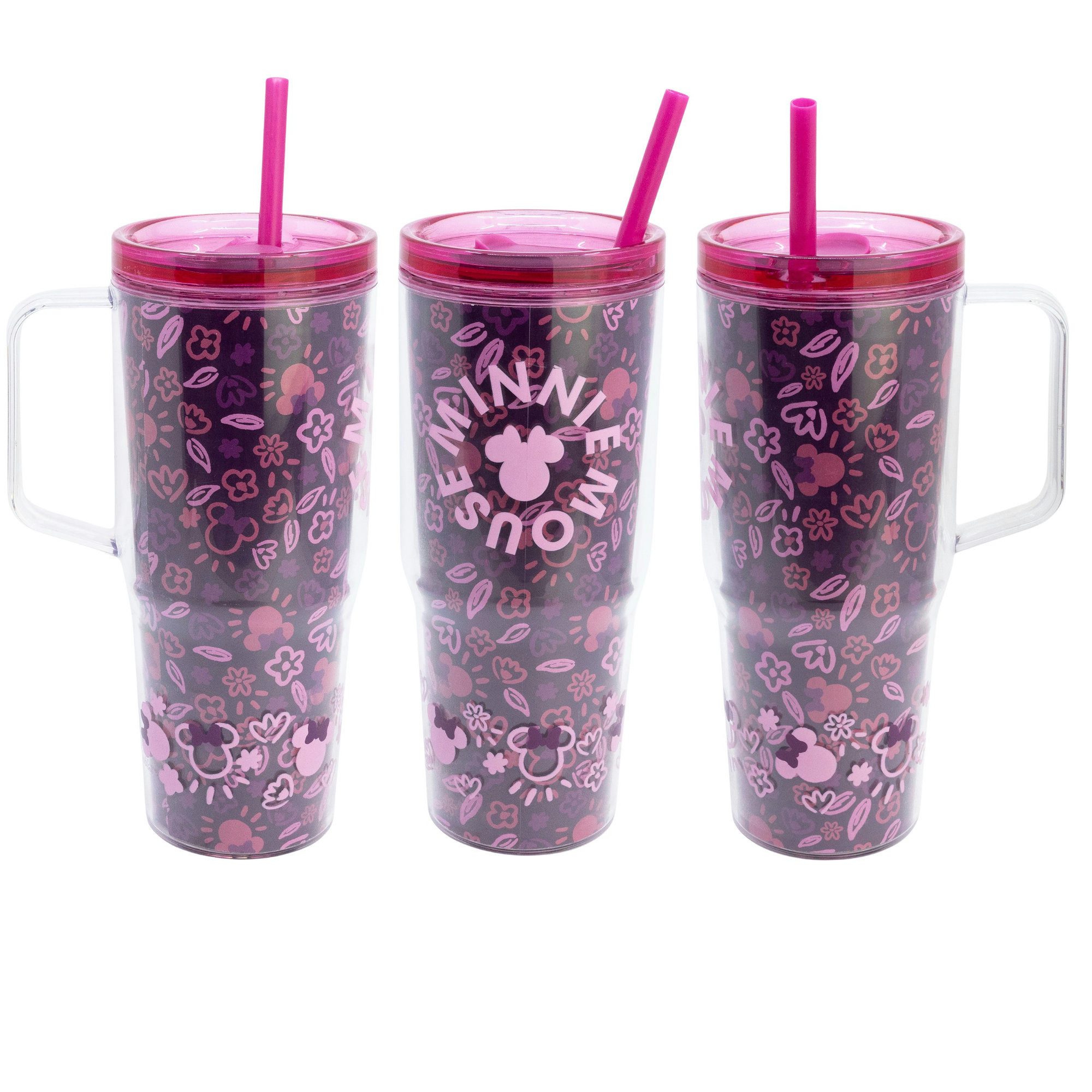 Disney Coffee-to-go-Becher Disney Minnie Maus XL Iso Kaffeebecher Thermobecher To-Go, 1-tlg., Kusnstsoff, 860 ml