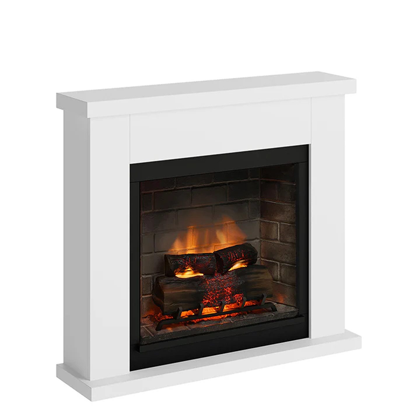 TAGU Elektrokamin Frode Premium Elektrokamin weiß neuesten Generation, 3D Flame