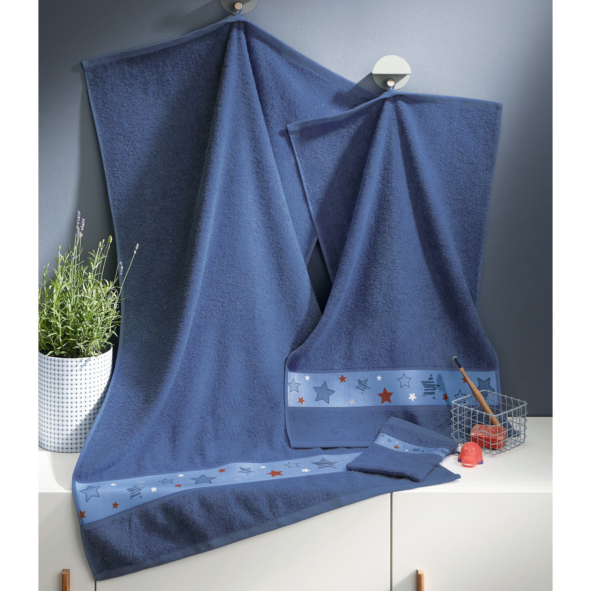 Erwin Müller Handtücher Kinder-Frottier-Set 3-teilig, Walk-Frottier Uni