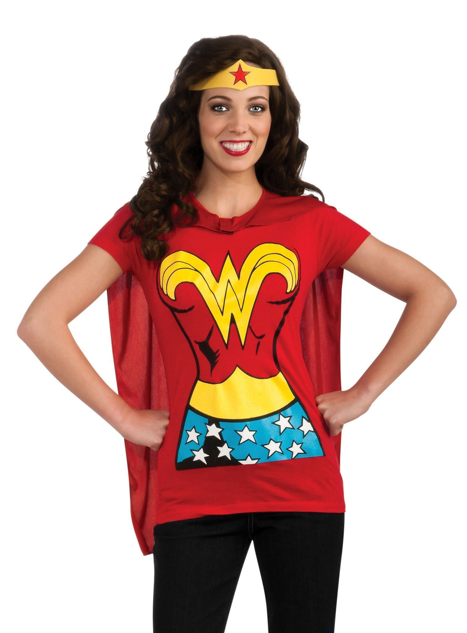 Rubie´s T-Shirt Wonder Woman Fan-Set Original Lizenzartikel zur  DC-Comicfigur \'Wonder Woman\'