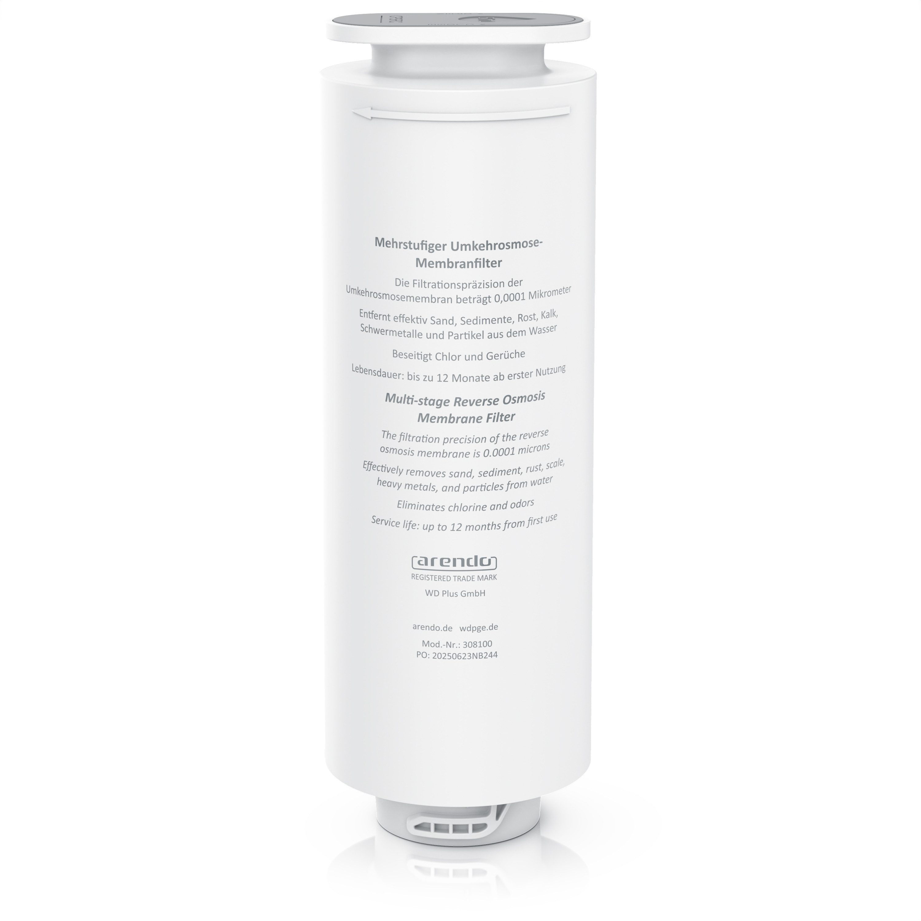 Arendo Ersatzfilter für Arendo Osmoseanlage, 7 stufiges Multi-Barrier Filter-System (5+2), Zubehör für Arendo Osmoseanlage, Wasserfilter, Austauschfilter, bis 12 Monate/4000 L, Kalkschutz