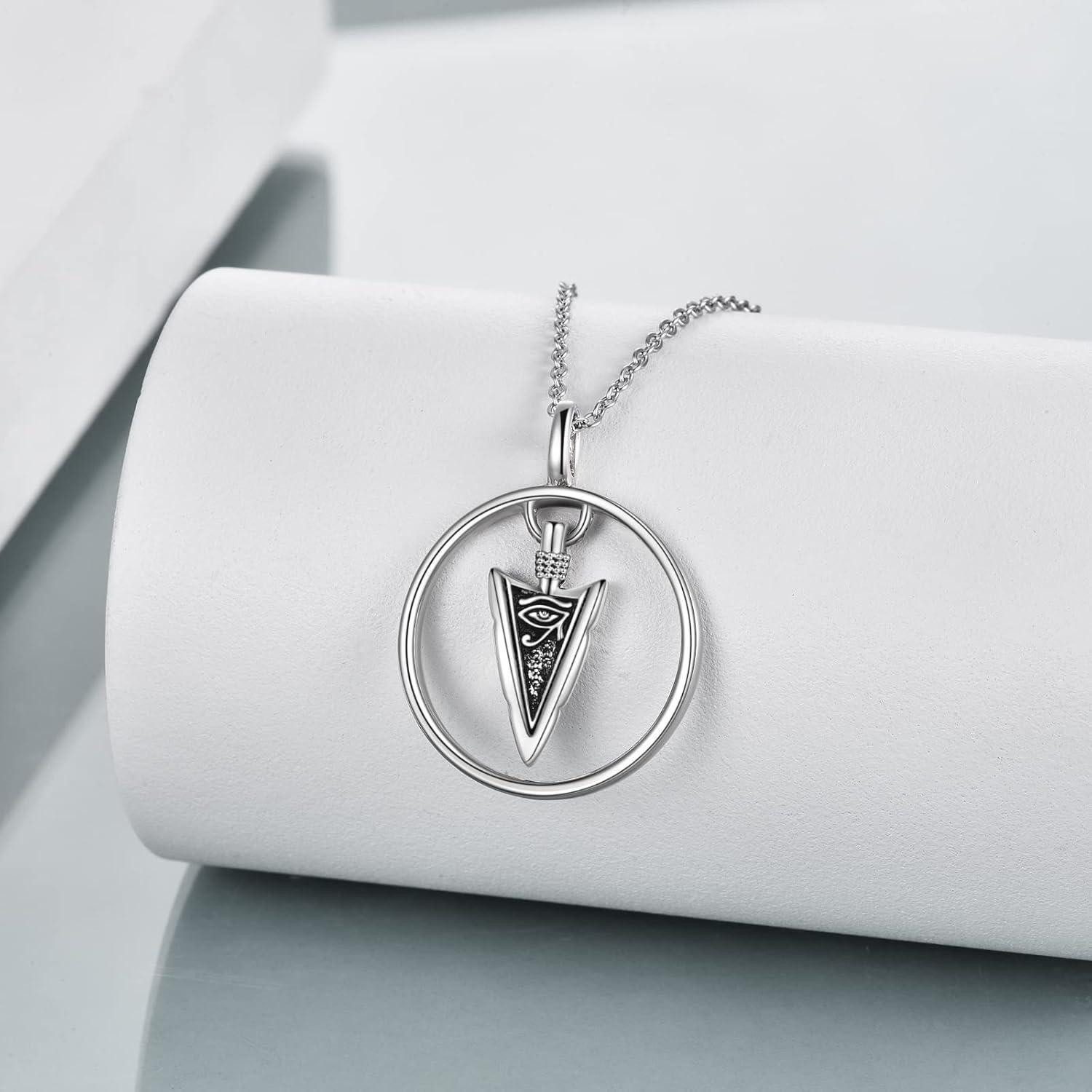 LuxusKollektion Kette und Anhänger Set Halskette Sterling Silber Keltischer Knoten Kreuz Vegvisir Odins Speer