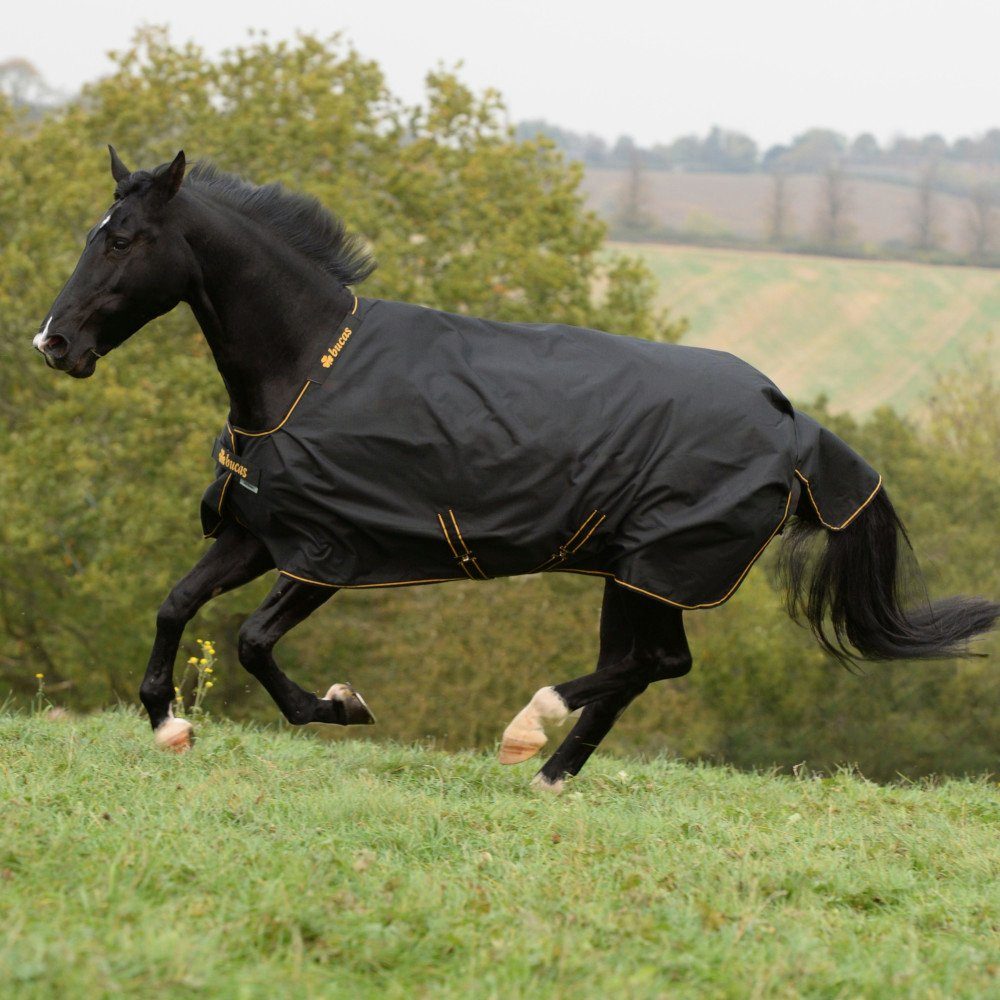 Bucas Pferde-Regendecke Bucas Irish Turnout Big Neck 50g - Black/Gold