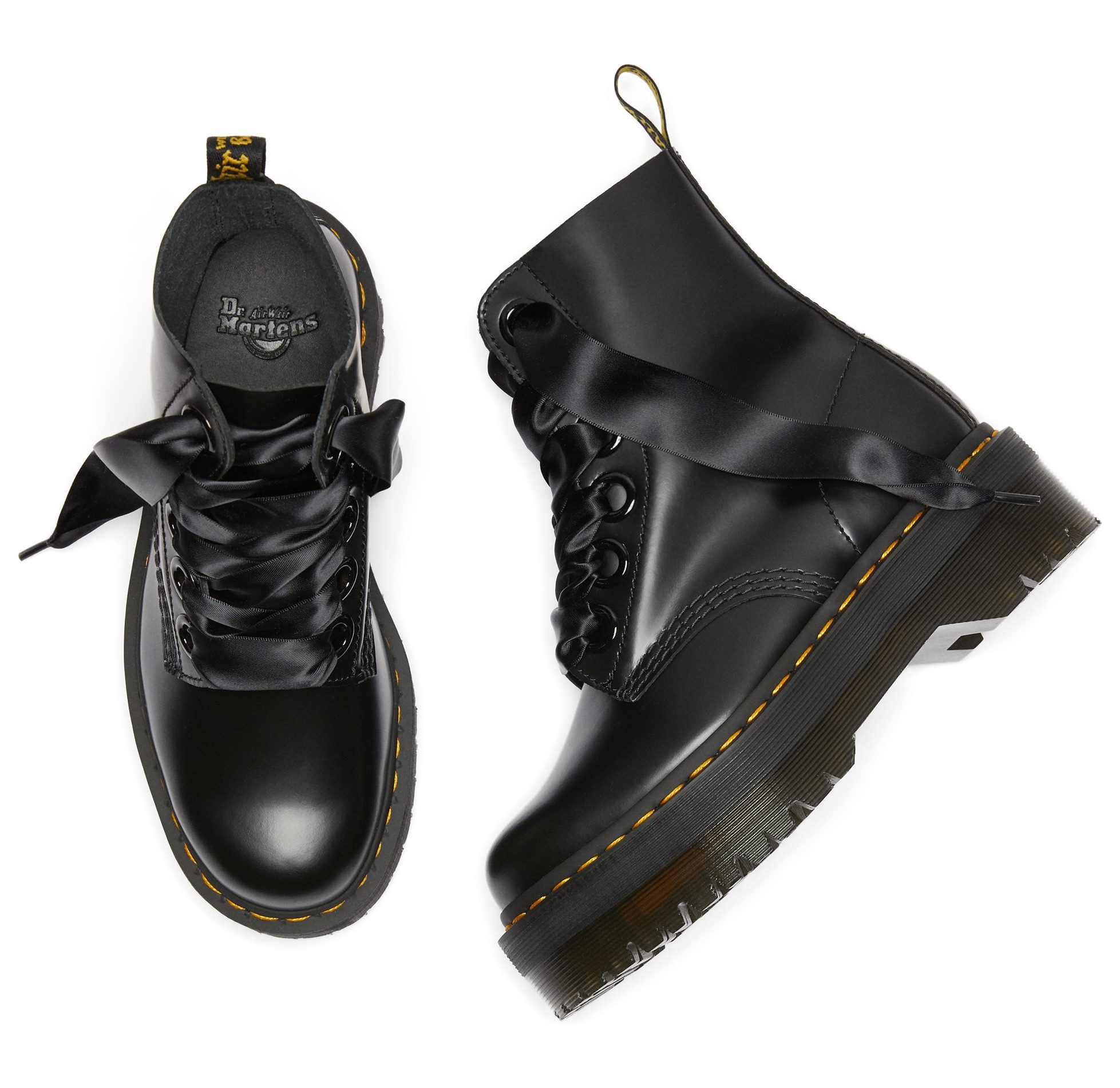 DR. MARTENS Molly Schnürboots Plateauboots, Chunky Boot mit modischen Schnürsenkeln