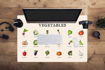 MuchoWow Gaming Mauspad Küche - Gemüse - Lebensmittel (1-St), Büro für Tastatur und Maus, Mousepad Gaming, 90x60 cm, XXL, Großes