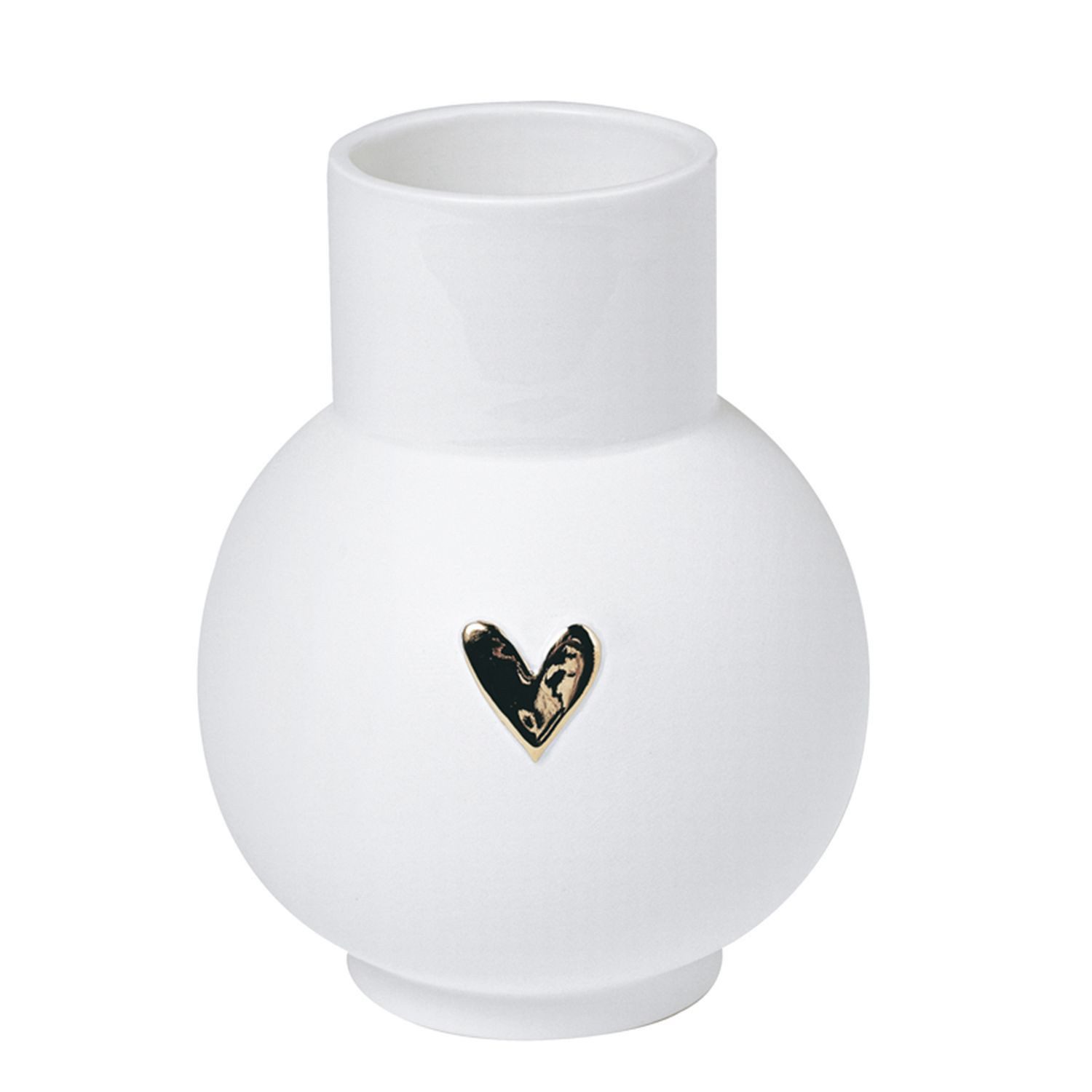 Räder Design Dekovase Kugelvase Herz Gold günstig online kaufen