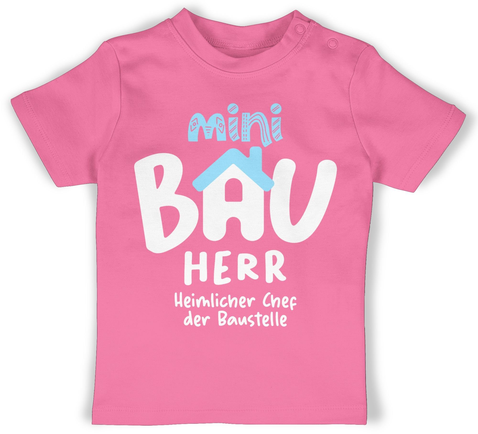 Shirtracer TShirt »Mini Bauherr weiß Statement Sprüche Baby Baby T