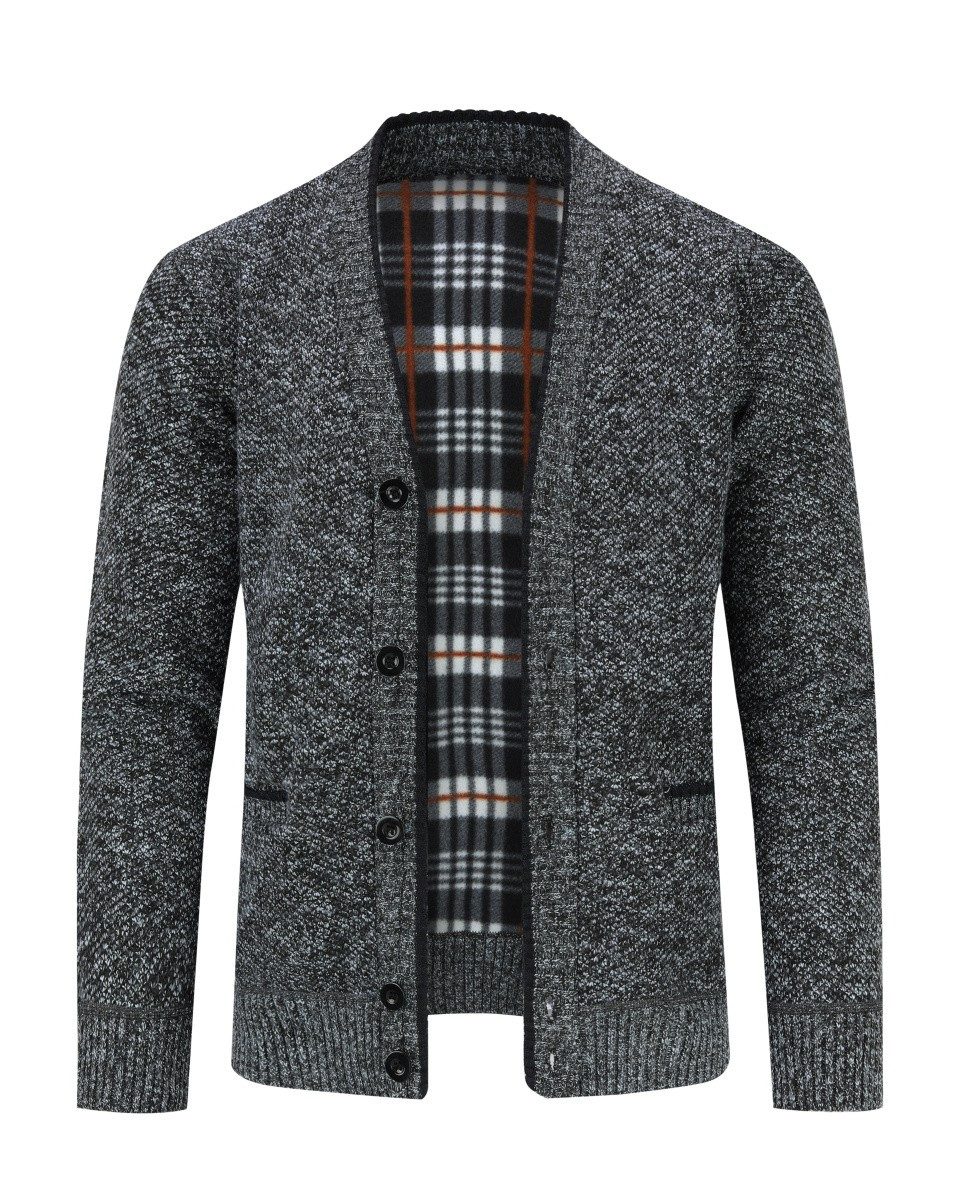 Allthemen Cardigan Herren Strickjacke mit V Ausschnitt Grobstrick Cardigan günstig online kaufen