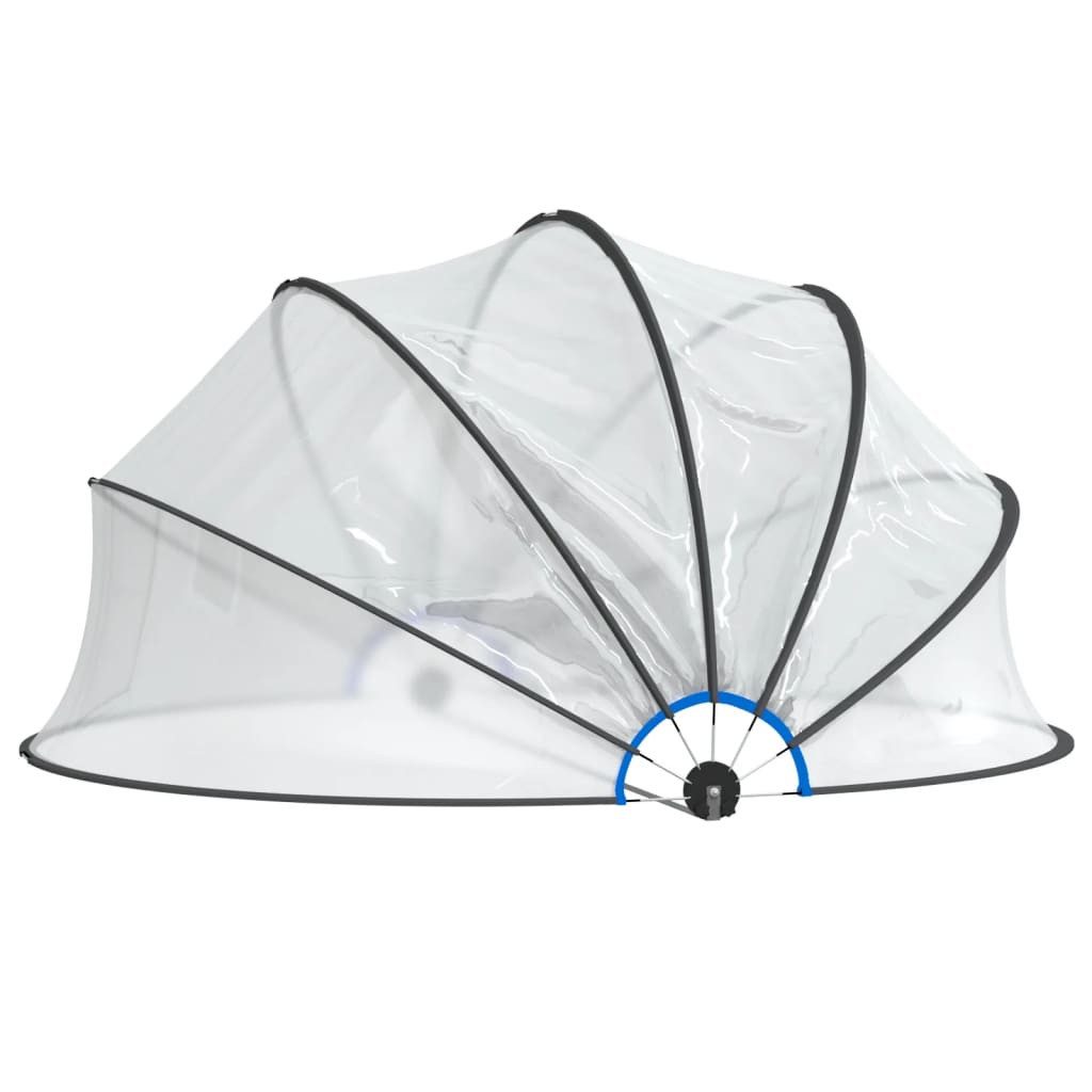 vidaXL Poolüberdachung, Pool-Kuppel Rund 376x188 cm PVC