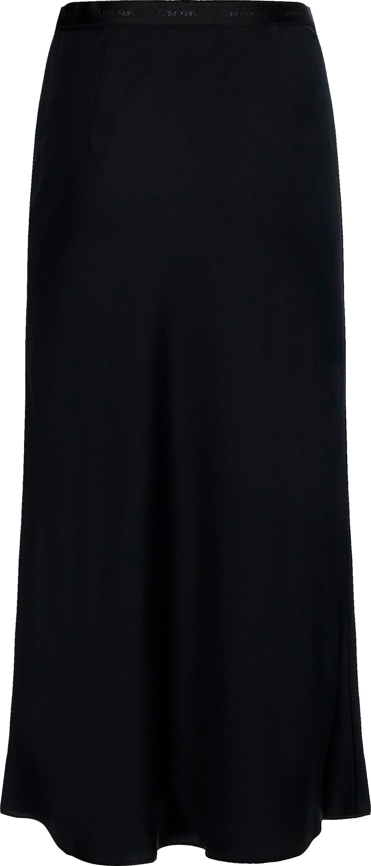 Calvin Klein Webrock Klein RECYCLED MIDI CDC mit SKIRT Black Calvin in CUT Taille BIAS Ck der Elastiktape