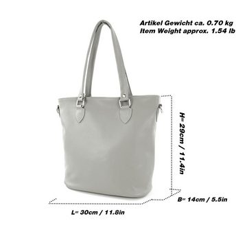 modamoda de Schultertasche T215, Echtleder Handmade in Italy