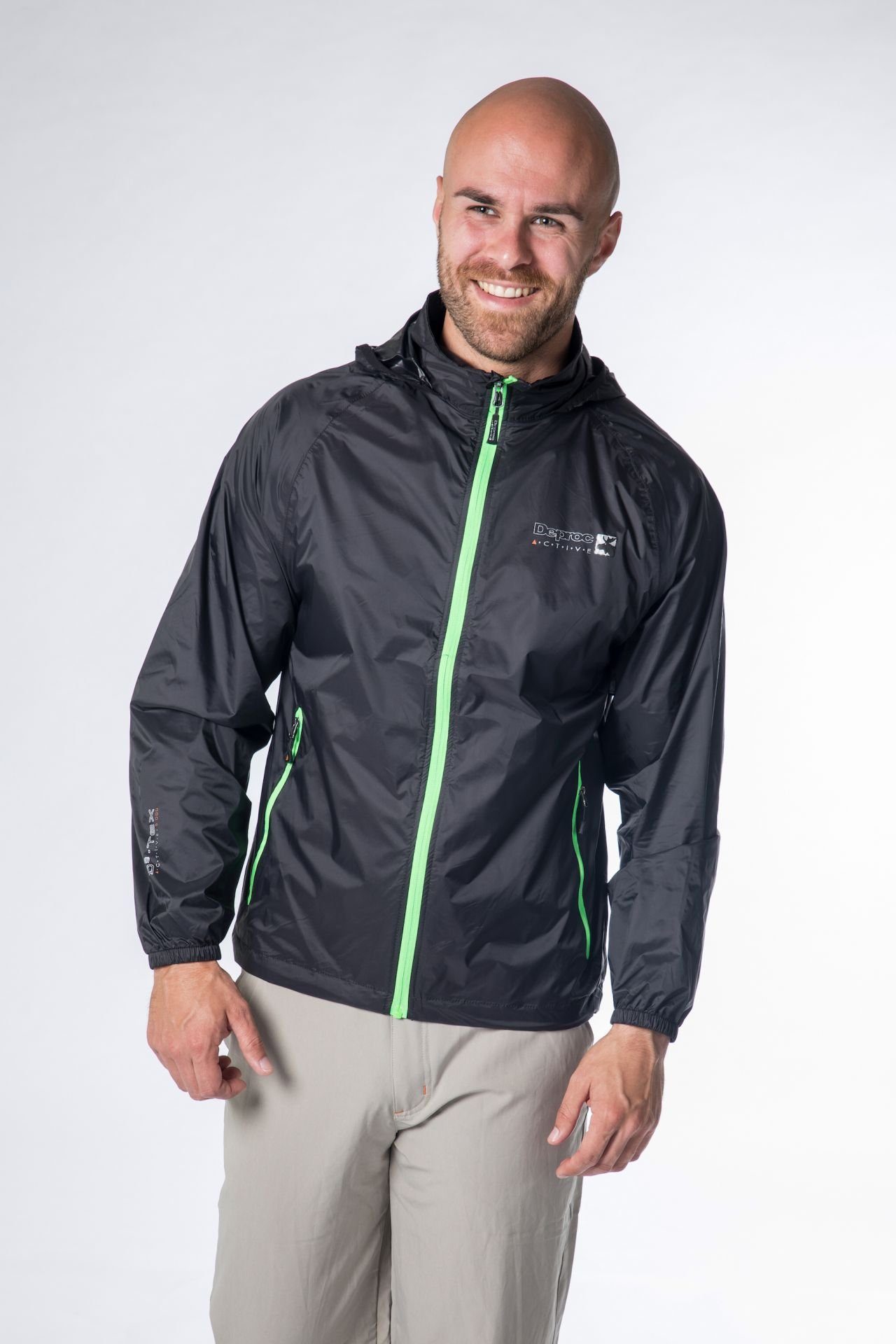 ROBSON Großen Regenjacke II Outdoorjacke, Radjacke Größen MEN black erhältlich DEPROC Active in Auch CS