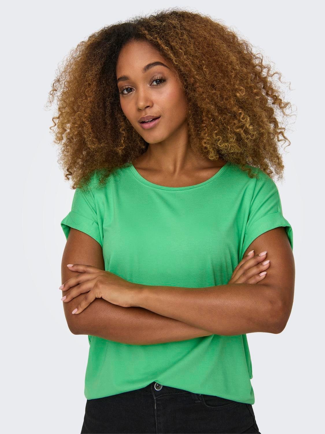 ONLY T-Shirt ONLMOSTER – Kurzarmshirt mit Aufschlag und klassischem Look Viskosemischung, regular fit