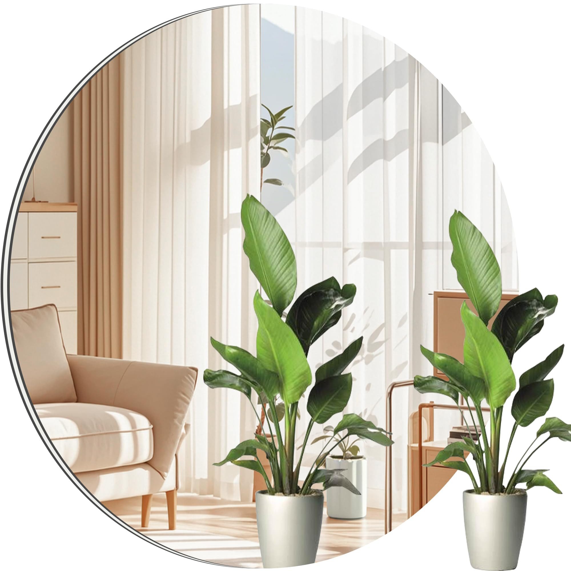 Coonoor Wandspiegel 2er-Set runde Acryl-Spiegel selbstklebend – HD Wandspie günstig online kaufen