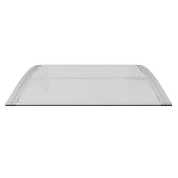 vidaXL Markise Türvordach Grau und Transparent 80x80 cm Polycarbonat