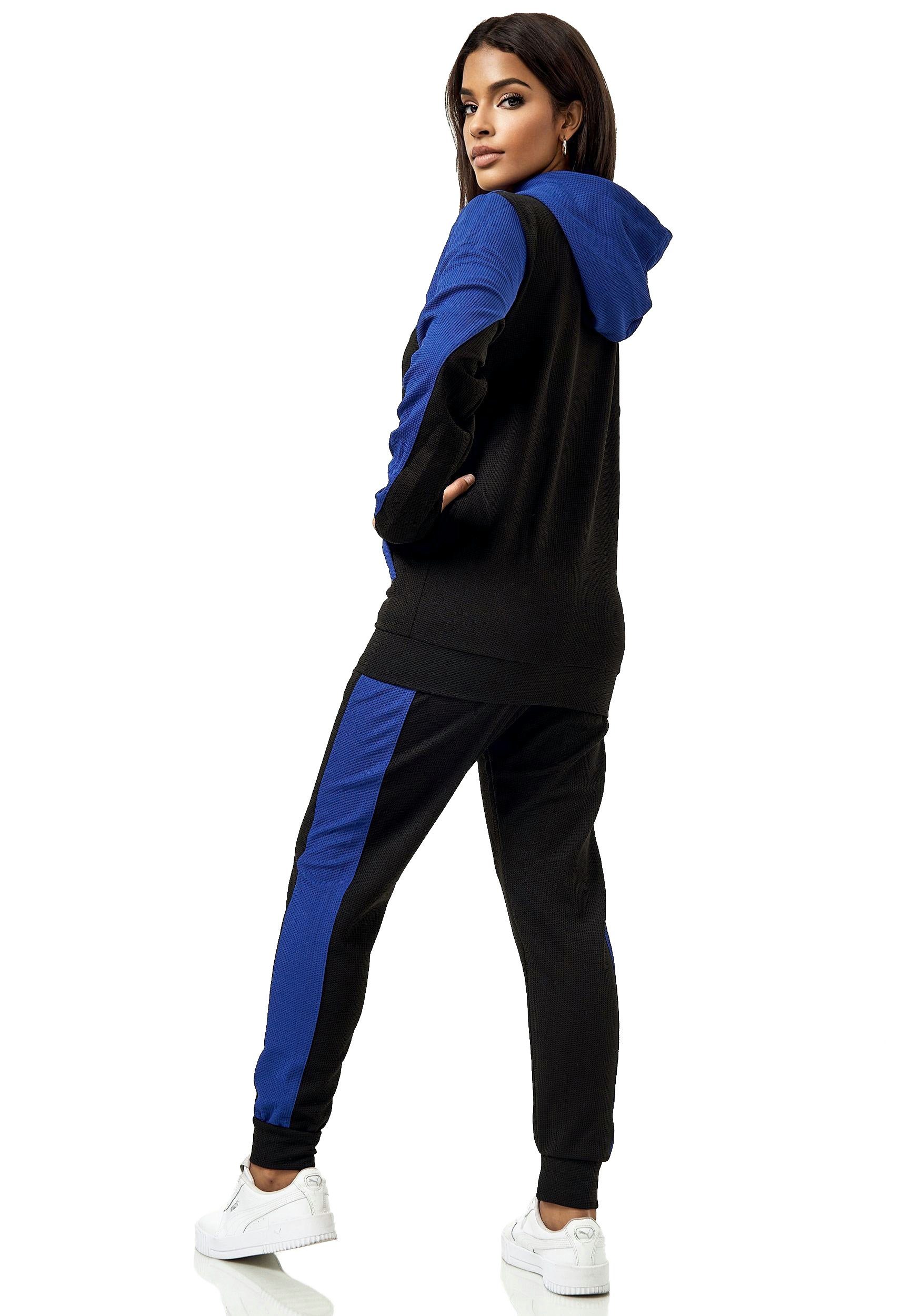 Freizeitanzug Damen Trainingsanzug, Jogginganzug mit Kapuzenjacke, 0986