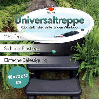 Canadian Spa GmbH Poolleiter Universal Treppe, 2 Stufen, 40 x 72 x 52 cm, Whirlpool treppe, rutschfest und tragbar.