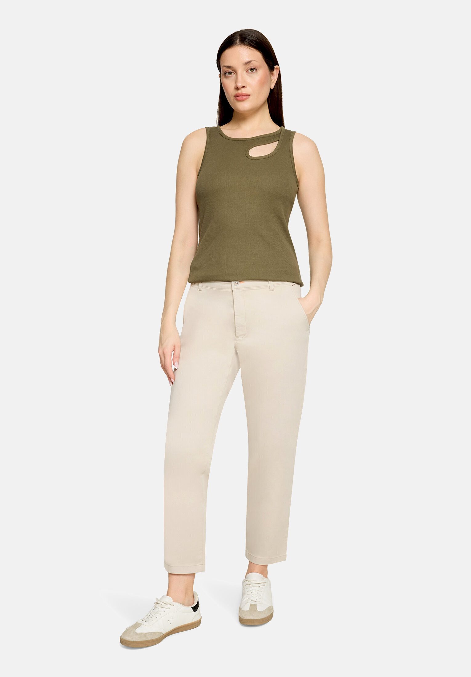 Cartoon Chinohose Damen mit Gummizug