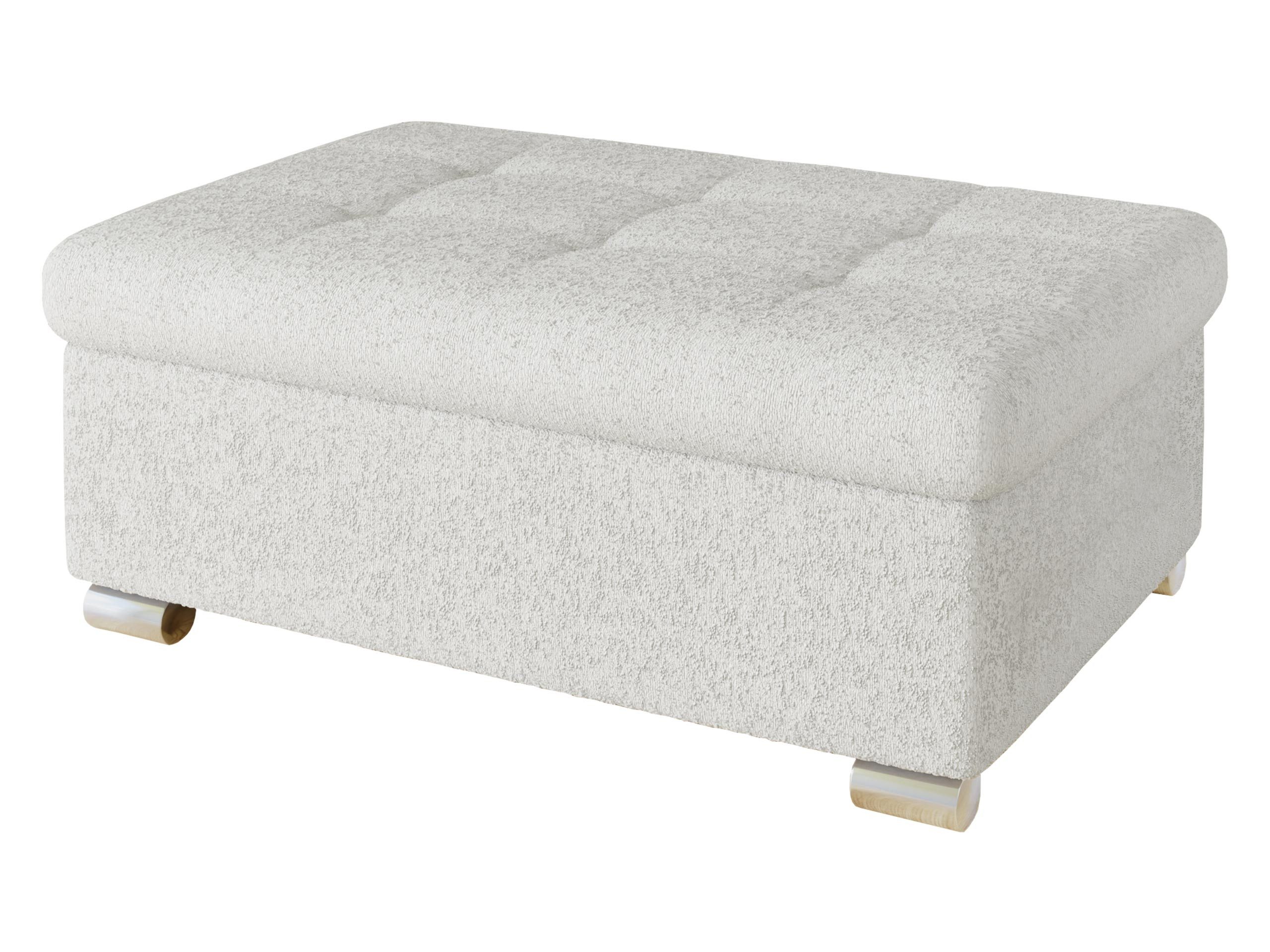 MIRJAN24 Polsterhocker Niko Groß, Silber Füße, 96x70x41 cm