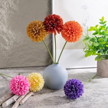 Kunstpflanze 6 Stängel Trockenblumen, Löwenzahn, Chrysanthemen, Heimdekoration, AUKUU, Party, Kunstblumen (ohne Vase)