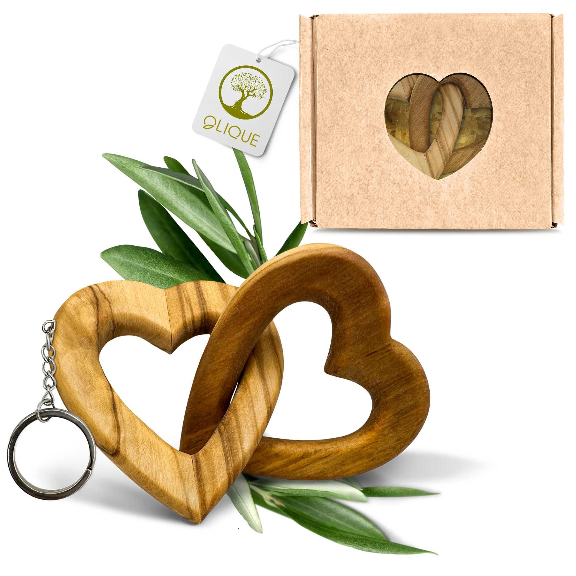 OLIQUE Dekofigur Verbundenes Herz aus Olivenholz – Symbol der Liebe und Ver günstig online kaufen