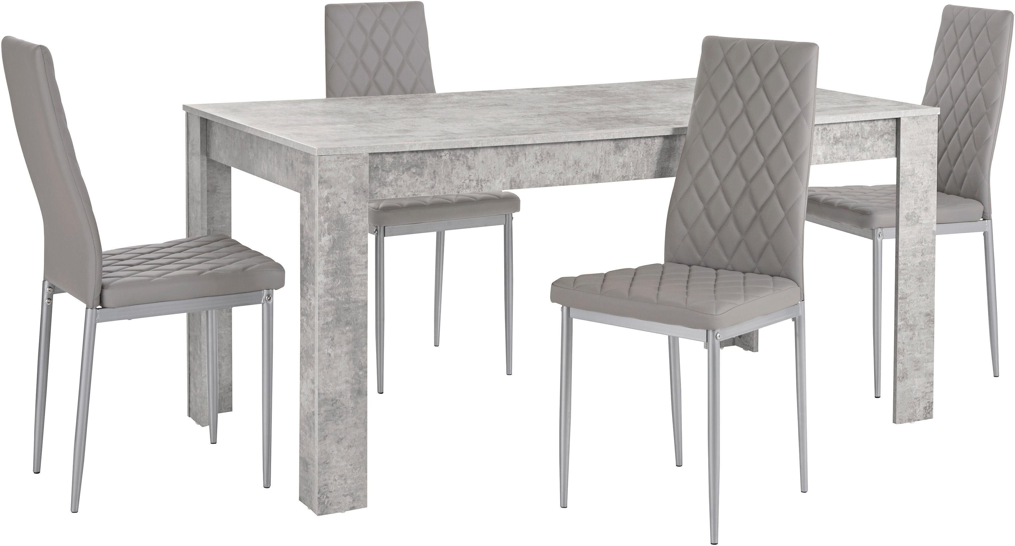 INOSIGN Essgruppe Lynn160/Brooke, (Set, 5-tlg), Tisch günstig online kaufen