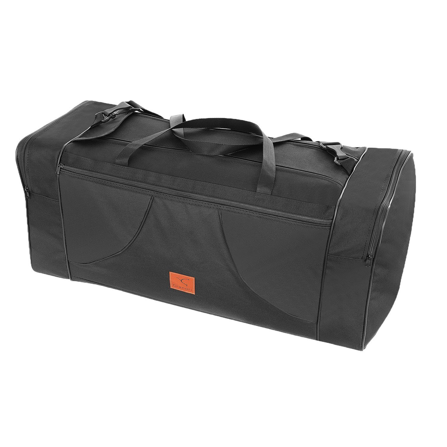 Granori Reisetasche XL für Flugzeug mit Schultergurt und mehreren Fächern – leicht & groß, faltbar und mit 50 / 80 / 150 L Fassungsvermögen, für Damen & Herren