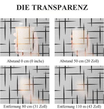 Fensterfolie Statisch haftend Sichtschutzfolie Selbstklebend Klebefolie, Caterize, halbtransparent