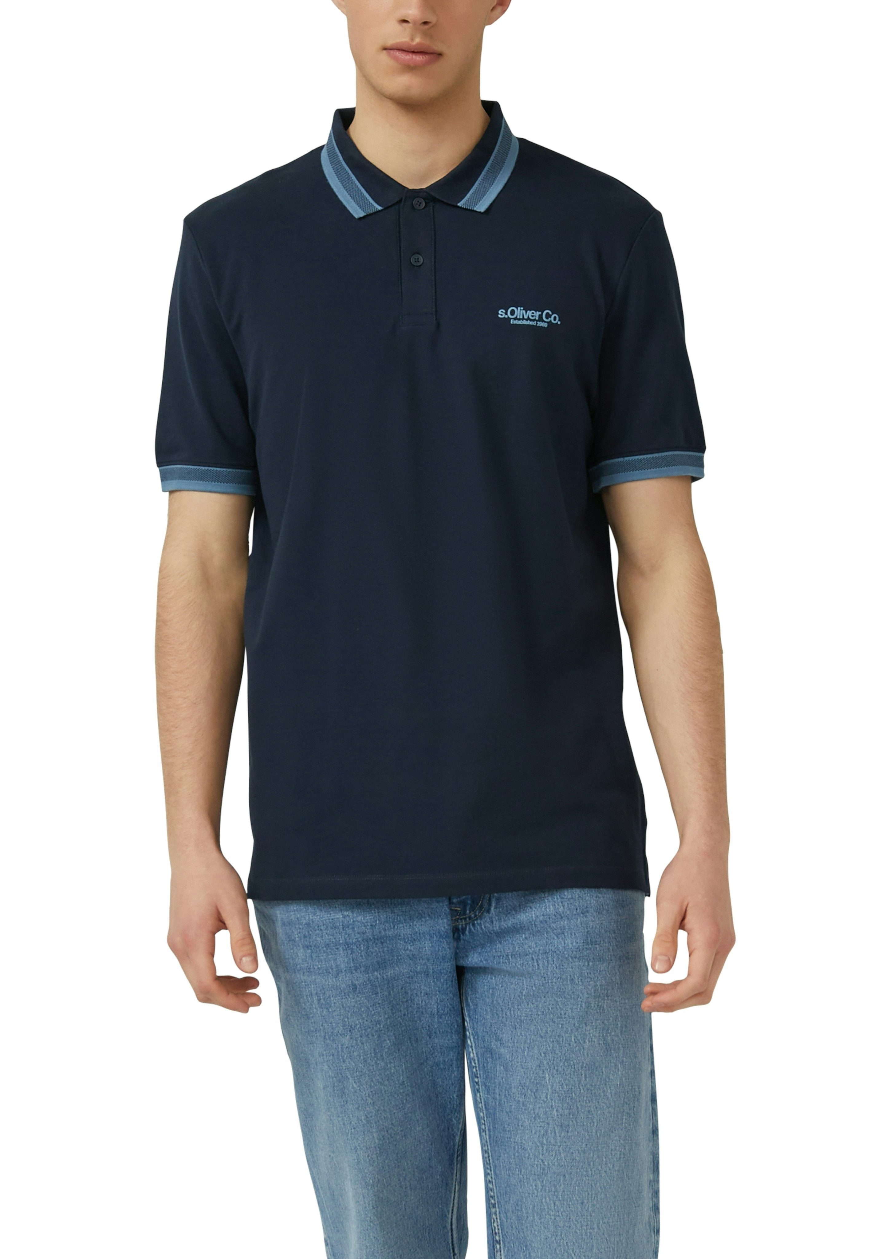 s.Oliver Poloshirt mit Logo Schriftzug