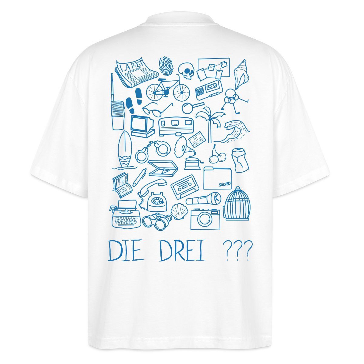 T-Shirt Die Drei Fragezeichen Vierte Detektivin Ermittler-Set Oversize Unisex