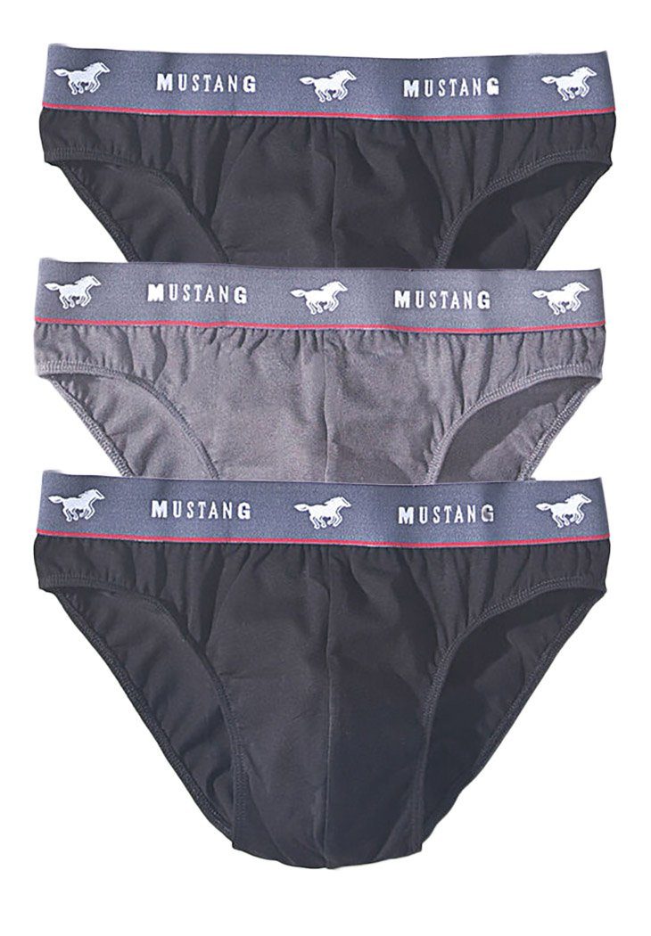 MUSTANG Boxershorts »Herren SLIP EMILIO« (3St) aus hautfreundlicher