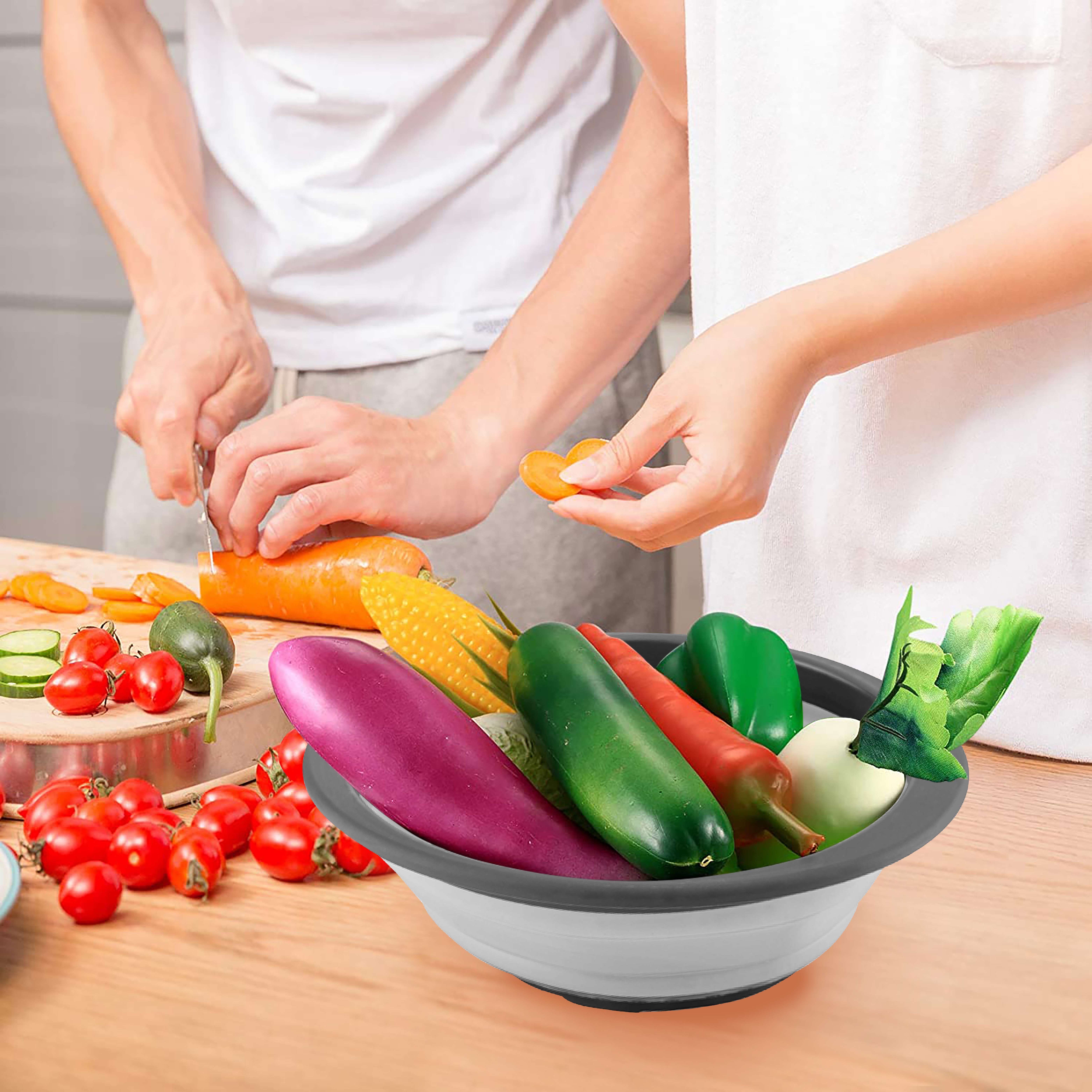 Sieb, Grau Ellipse, Frei, BPA (1-St), Obst Küchensieb Waschen JEEL geruchfrei, und Gemüse zum