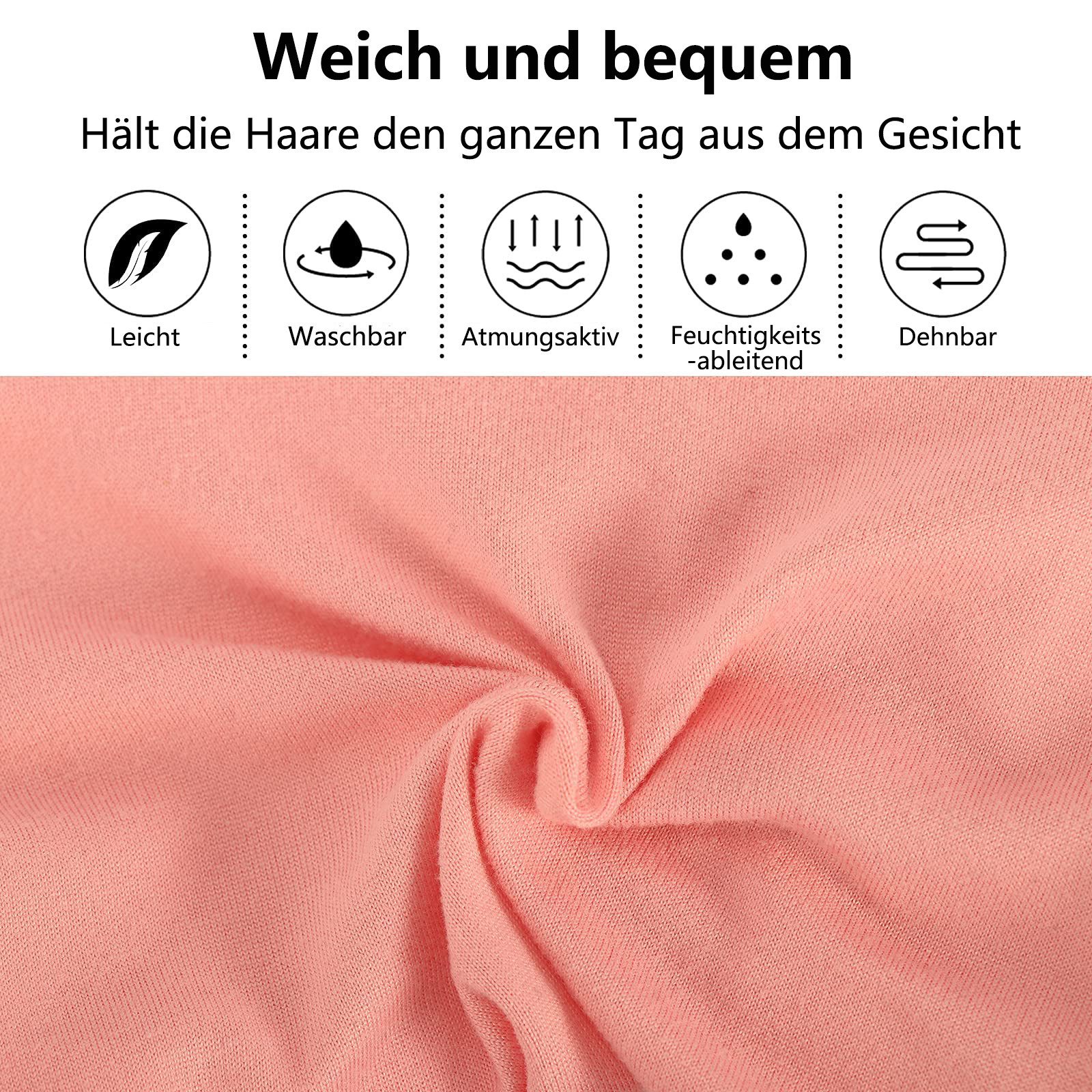 FOUORTUNATE-BEE Stirnband 8 Stück Damen Stirnbänder Workout Yoga Übung Stirnbänder (ür Frauen Haar Schweiß Wicking rutschfeste Haarbänder, 8-St., Sommer Haarschmuck)