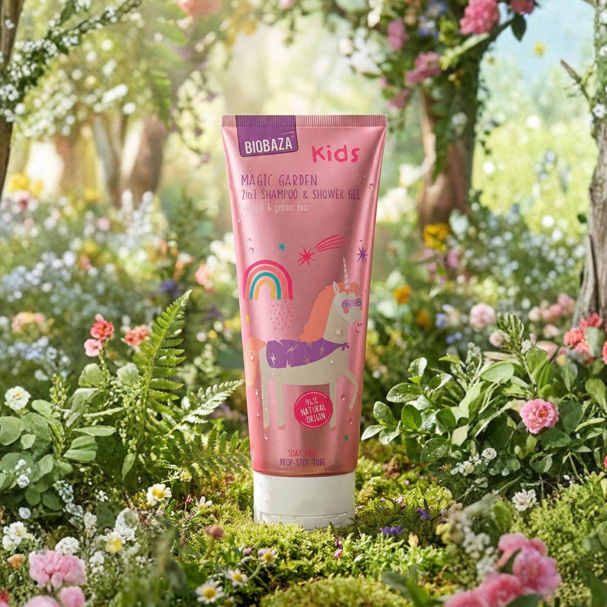 Melem Duschgel Kids 2-in-1 Body & Hair Magic Garden – Sanftes Duschgel & Shampoo