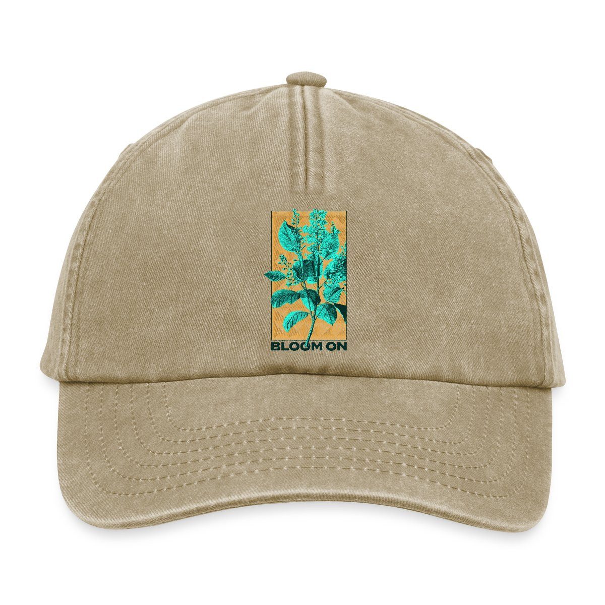 Baseball Cap Vintage Trend Blumen Fauna Design Bloom On Vintage Cap