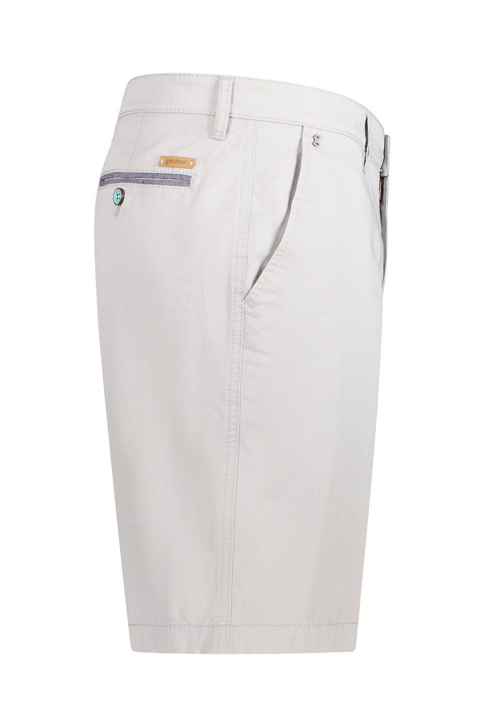 Atelier GARDEUR Straight-Jeans JASPER-8TN-410010-1092, Shorts Modern Fit, grau, hellgrau 100% Baumwolle atmungsaktiv leichter Stoff mit sichtbarem Bundknopf