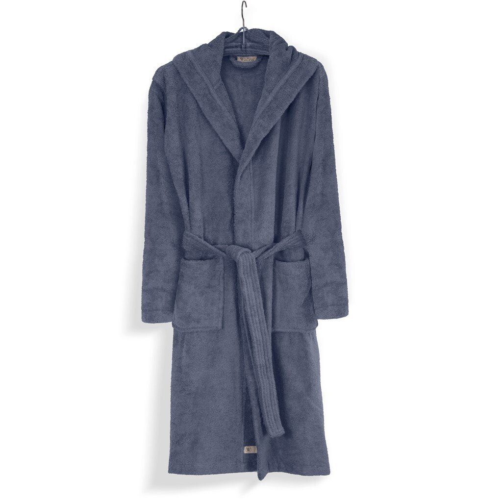 Walra Bademantel Bademantel Luxury Robe Blau - S/M cm, Blau 100% Baumwolle Bademäntel