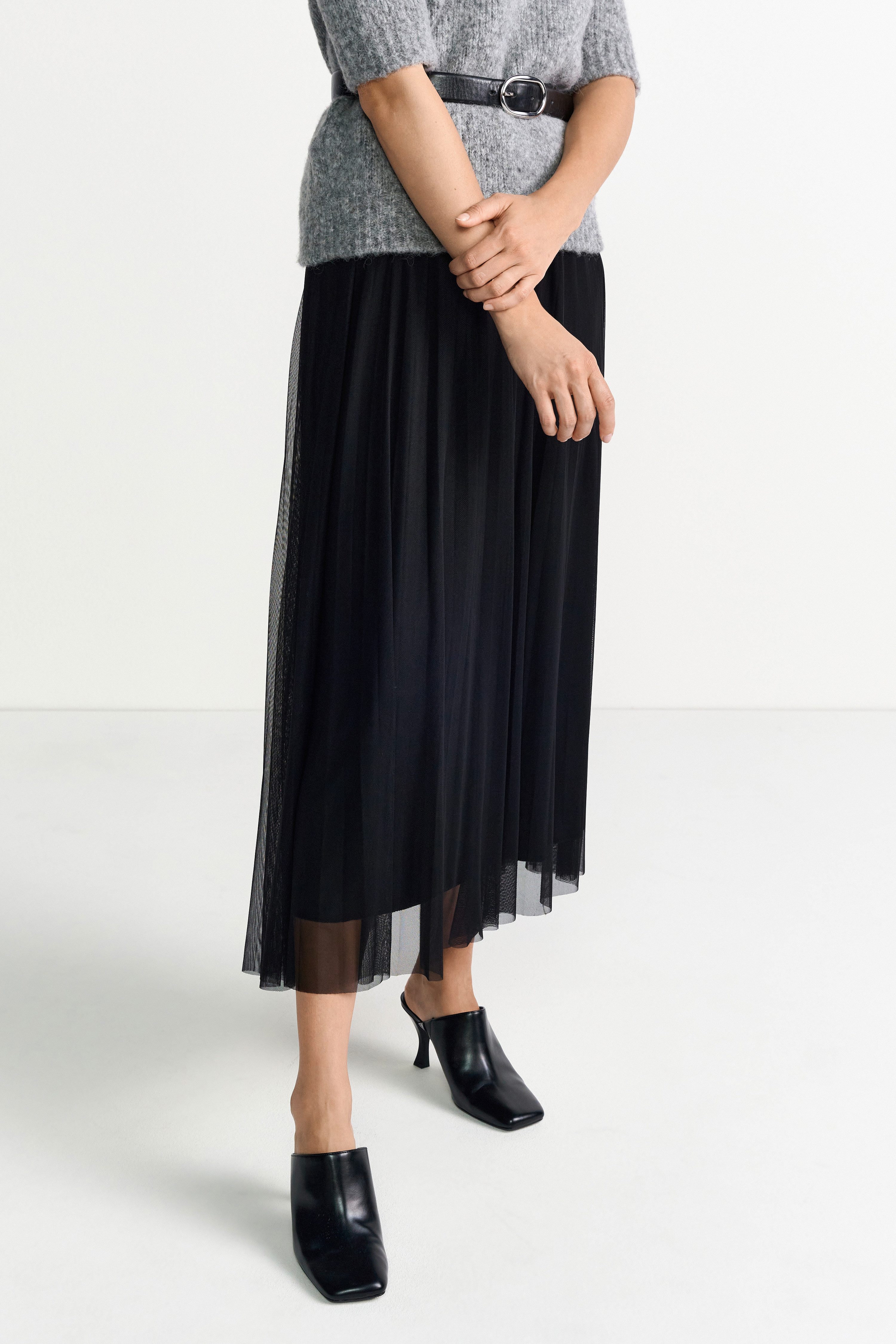 RICHROYAL Plisseerock in Midilänge, mit elastischem Bund, mit Tülleinsatz, günstig online kaufen