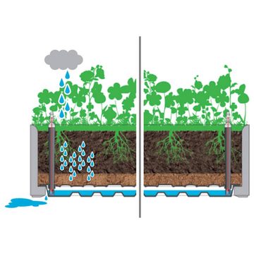 DOTMALL Hochbeet Garten-Hochbeet mit Spalier Selbstbewässerungssystem Anthrazit