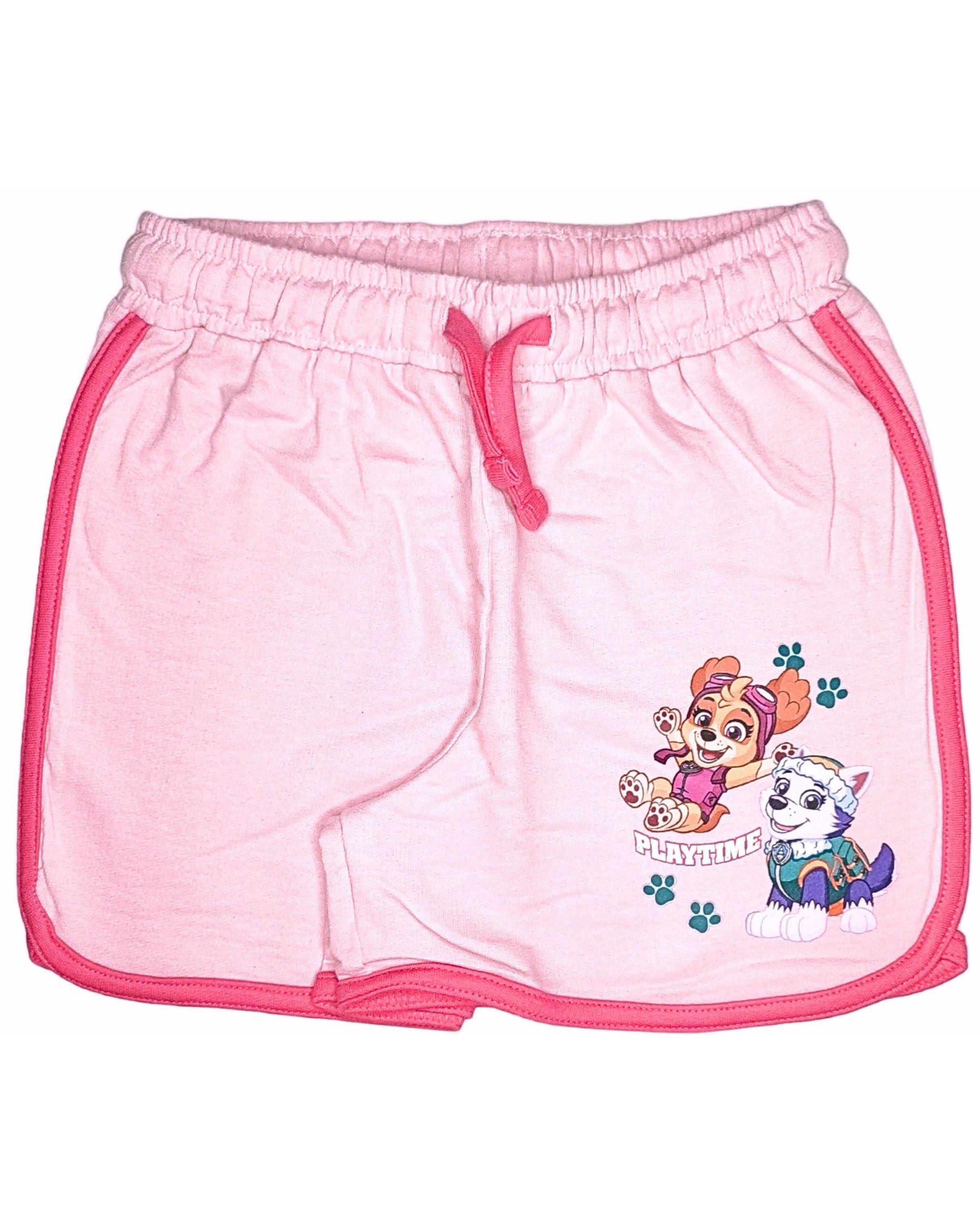 PAW PATROL Shorts Skye & Everest - Playtime Mädchen kurze Hose aus Baumwolle Gr. 98 - 128 cm Rosa | Shorts