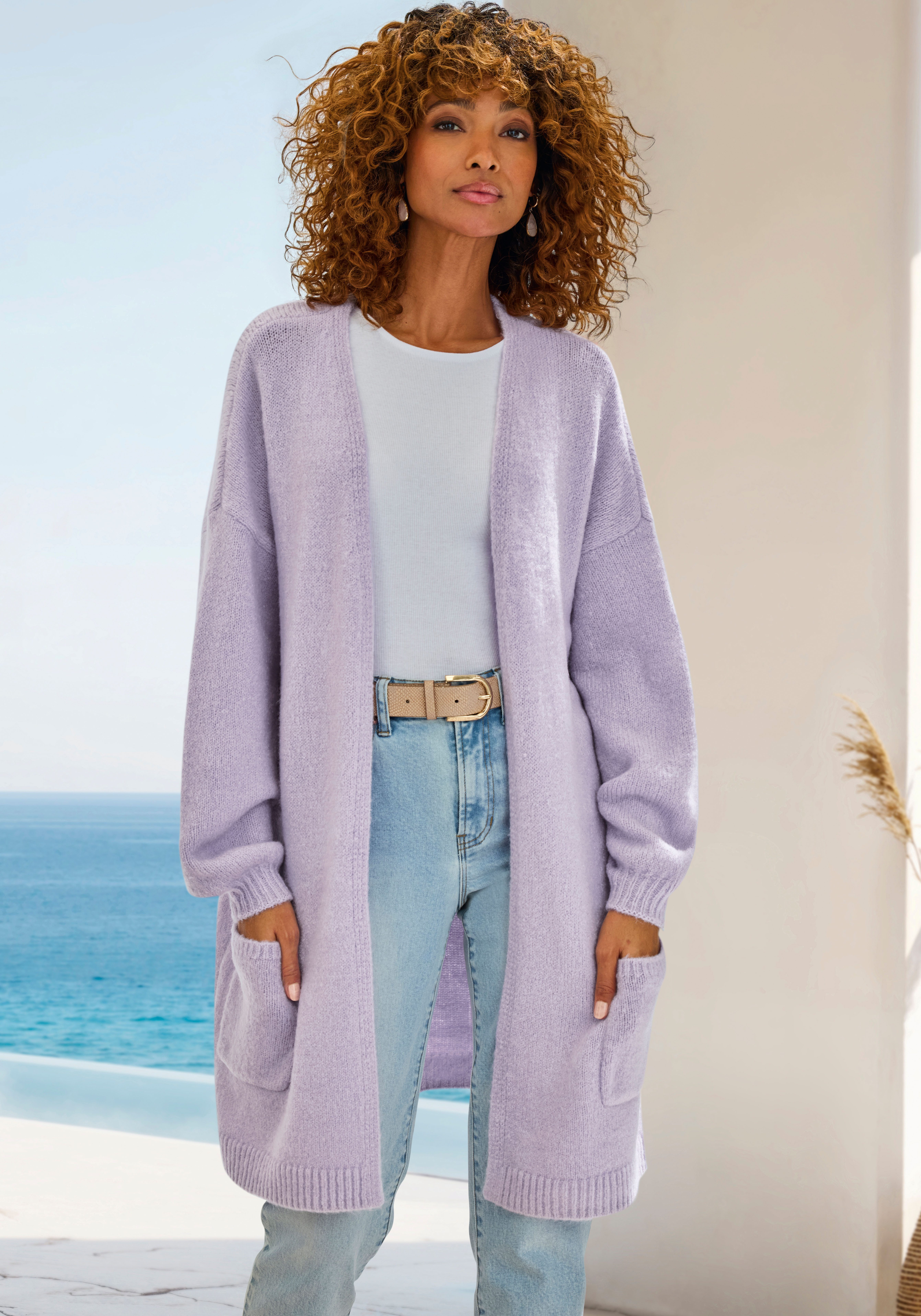 Longstrickjacke