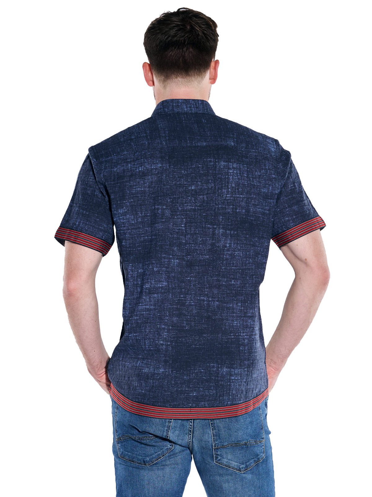 Engbers Kurzarmhemd engbers Herren Kurzarm-Hemd regular, Marineblau günstig online kaufen