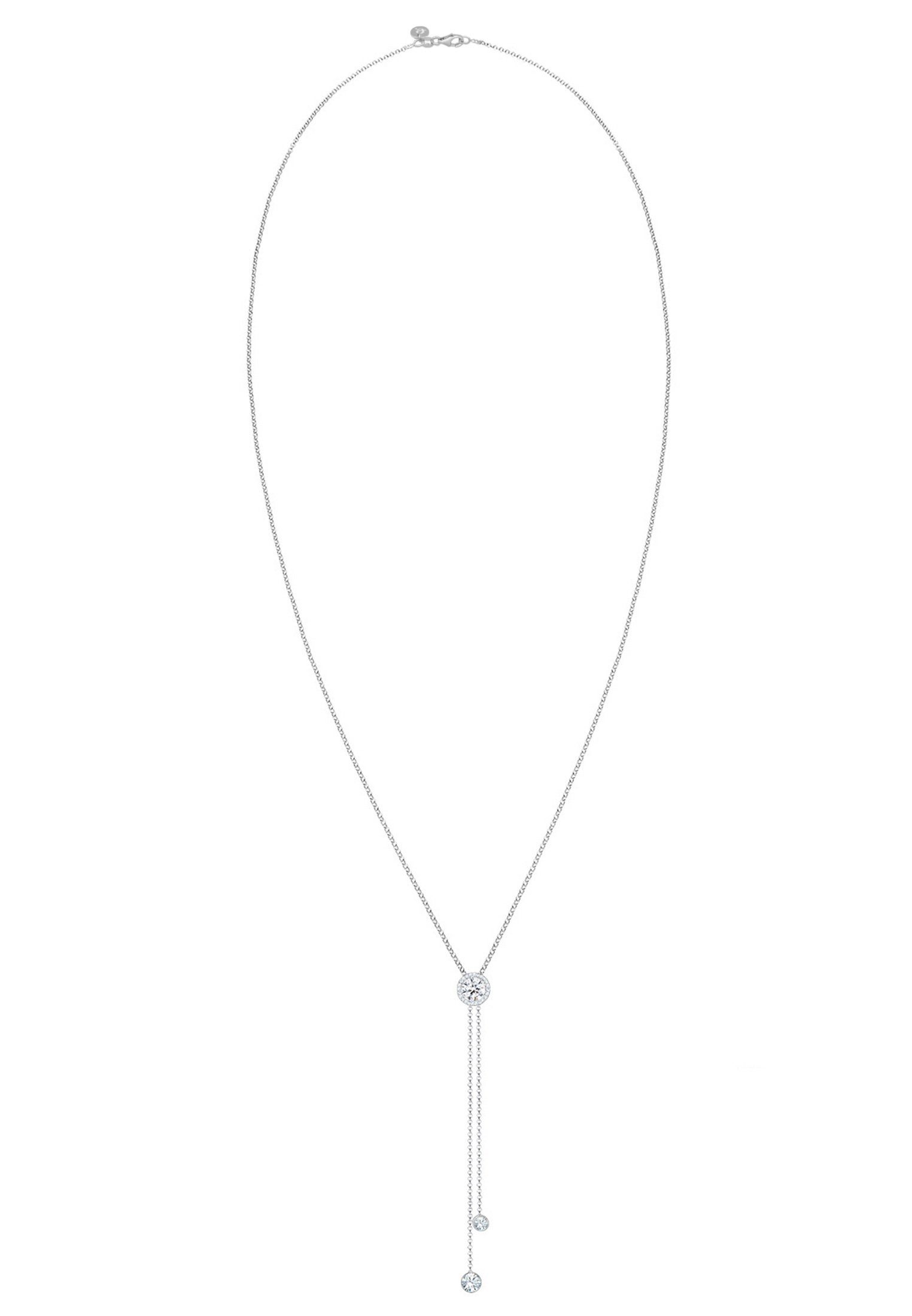 Elli Premium Collierkettchen Y-Kette mit Kristallen von Swarovski®925 Sterling Silber